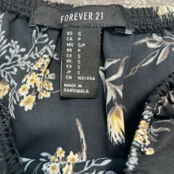 Off the Shoulder Black Floral Boho Peasant Blouse Top Black/Multi Size S - Picture 2 of 7